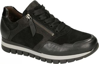 Gabor Schoenen, Dames, Zwart, 37 EU, Leer, Sneaker Low