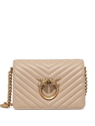 Pinko Love Click kleine crossbodytas - Bruin