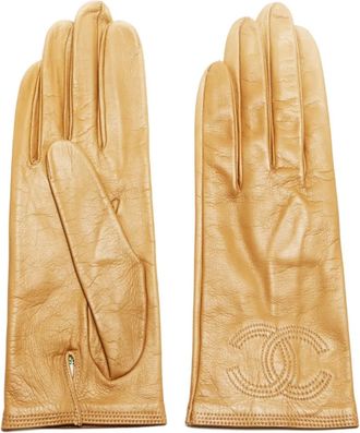 Chanel Guanti CC in pelle 1990-2000 - Toni neutri