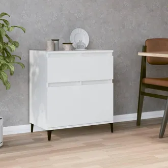 vidaXL Aparador De Madera Contrachapada Blanco 60x35x70 Cm Vidaxl