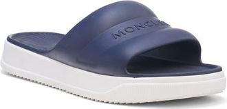 Moncler Logo Slide Sandal in Blue at Nordstrom, Size 11Us