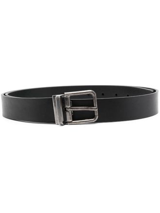 Dolce & Gabbana leather metal-buckle belt - men - Calf Leather - 90 - Black