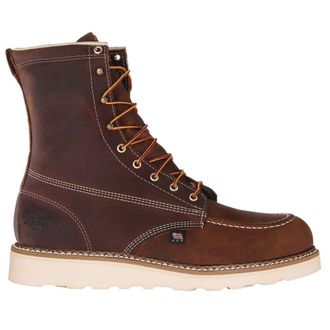 Thorogood 8 Inch Moc Toe Safety Toe Leather Mens Ankle Boots - Brown - Size:UK 10.5