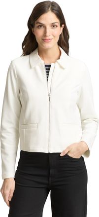 Tom Tailor Jackenblazer TOM TAILOR, Damen, Gr. XXL, whisper wei&szlig;, Web, Obermaterial: 54% Baumwolle, 43% Polyester, 3% Elasthan, unifarben, regular fit taillenbed