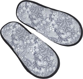 Generic Women Men House Slippers Berries And Flowers House Slippers For Women Comfy Anti-Skid Home Shoes, For Indoor Outdoor, Travel, Home, M