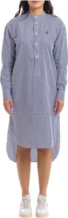 Polo Ralph Lauren Abito in cotone - Dames - Casual kleedjes - Blauw - 5XL - Katoen - Kleedjes