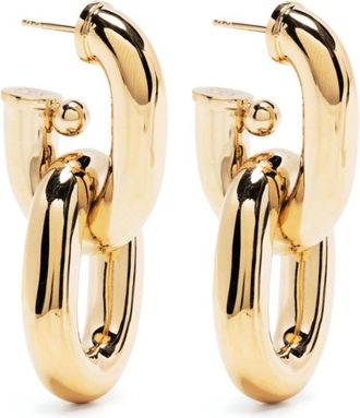 Paco Rabanne Ketting Schakel Oorbellen - Dames - Oorbellen - Geel - ONE Size - Accessoires