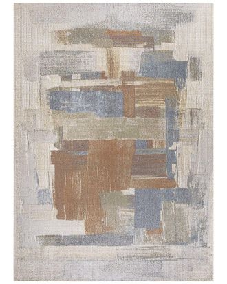 Jonathan Y Designs Jonathan Y Weaver Abstract Coastal Watercolor Machine-Washable Polyester Rug