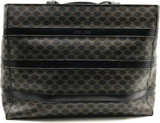 Celine Macadam Brown Pvc Tote Bag (Pre-Owned)