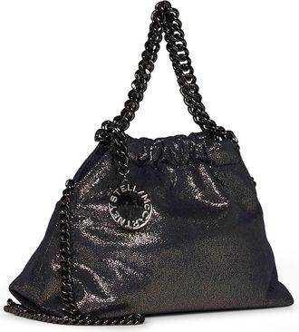 Stella McCartney Womens Crossbody Bag Falabella Mini Drawstring Blue Polyamide Handbags Hand