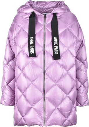 ANNIE PARIS Boxy Quilted Down Jacket with Hood