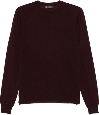 Corneliani T-shirt in maglia fine - Rosso