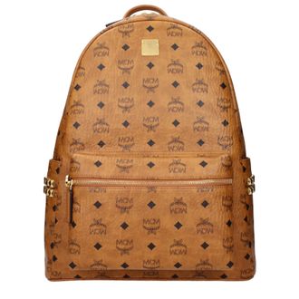 MCM Mcm-rugzakken en marshmallows Stark Side Studs Man, bruin stof/cognac