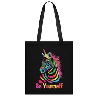 Generic Be Yourself LGBTQ Rainbow Womens Tote Casual Shopping Bag Lightweight Shoulder Bags Hobos Handbag for Work Travel Daily 35x40cm