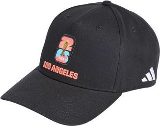 adidas FIFA World Cup 2026 Los Angeles Adjustable Twill Ball Cap in Black/White at Nordstrom
