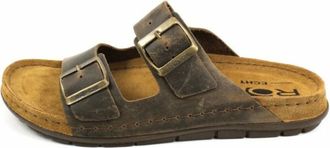 Rohde Leren Slider - Heren - Schoenen - Bruin - Maat: 46 EU Leer