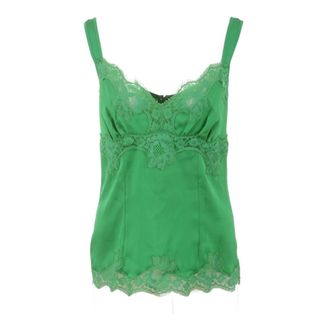 Dolce & Gabbana Lingerie Top - female - Dolce & Gabbana - Sleeveless Tops - Green - XL - Tops