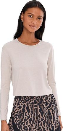 Travis Mathew Celestia Long Sleeve Womens T Shirt Heather Savannah Tan : 2XL, Elastane/Polyester