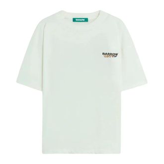 Barrow T-Shirts, male, White, Size: S Crewneck Graphic T-Shirt