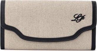 Loro Piana Canvas Beige Portemonnees en Kaarthouders - Dames - Portefeuilles - Beige - ONE Size - Katoen - Accessoires