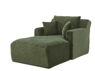 Urban Meuble Tumbona modular de pana verde, no requiere montaje