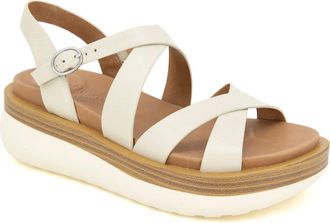 Gentle Souls Rebha Strappy Wedge Sandal in Stone Leather at Nordstrom, Size 6.5