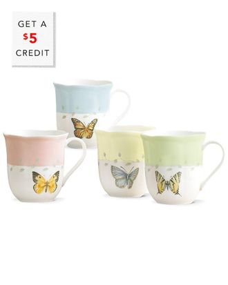 Lenox Butterfly Meadow 4Pc Mug Set