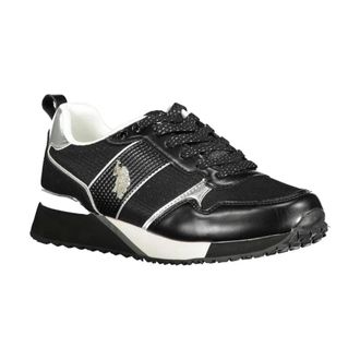 U.S.Polo Association U.S. Polo Assn., Sneakers, female, Black, Size: 6 US Stylish White Polyester Sneakers