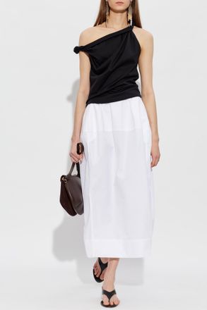 R&oacute;he Skirt With Back Slit, Womens, White