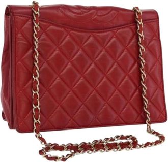 Chanel Pre-owned Shoulder Bags, female, Red, Size: ONE SIZE Pre-owned Vintage Shoulder Bag