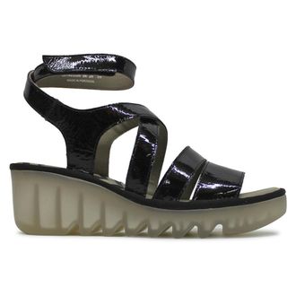 FLY London BAFY485FLY Leather Womens Comfort Sandals - Black - Size:UK 5