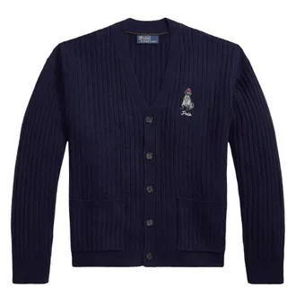 Polo Ralph Lauren Relaxed Fit Dog Motif Cardigan, Size X-Large