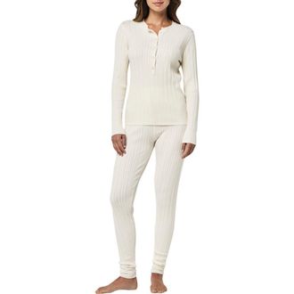 Papinelle Sleepwear Pointelle Pajamas in Ecru at Nordstrom Rack, Size X-Small