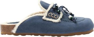 Scarosso Gita Mule - Dames - Slip ons - Blauw - 35 EU - Katoen - Schoenen