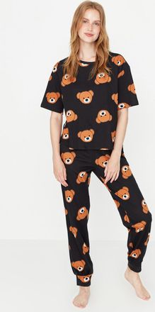 Trendyol Vrouwelijk Ronde hals Pyjama Set 2 pak