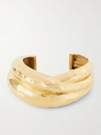 Saint Laurent Bracciale Rigido In Metallo Dorato - Oro