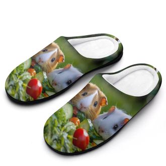 Generic Animal Three Guinea Pigs Womens Slippers Warm House Slippers Indoor House Shoes with Anti-Skid Rubber Sole