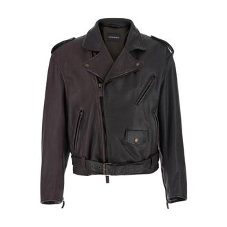 Emporio Armani Giacca Bordeaux - - Jackets - Uomo - Marrone - L