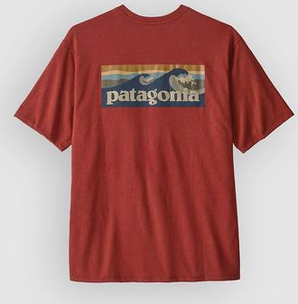 Patagonia Boardshort Logo Pocket Responsibili T-Shirt rosso