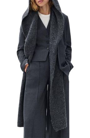 Rag & Bone Jordyn Hooded Scarf in Charcoal at Nordstrom