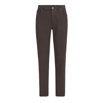 Brunello Cucinelli Pantalones de cinco bolsillos de corte tradicional - Jeans - Hombre - Marr&oacute;n - 2XL