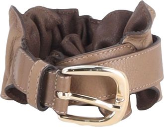 Sandro Sandro Gerimpelde Riem in Bruin Leer