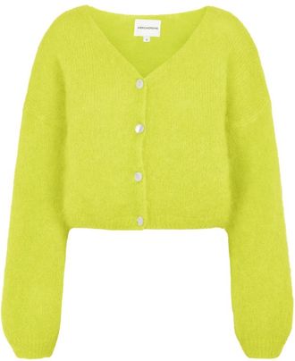 Americandreams Americandreams, Truien & Vesten, Dames, Geel, S, Wol, Cornelia Cropped Cardigan