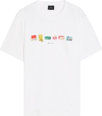 Paul Smith In A Row Printed Cotton T-shirt - White - Xxl