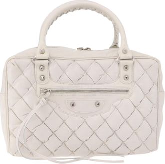 Balenciaga Matelasse Leather White Leather Handbag (Pre-Owned)