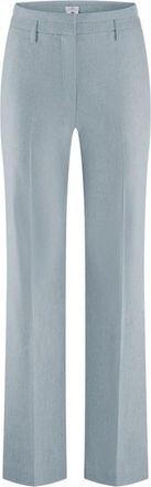 Riani Luchtige pantalon met rechte pijpen - Dames - Wijde Broeken - Blauw - L - Linnen - Broeken