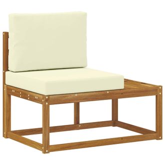 vidaXL Sof&aacute; De Esquina Exterior Con Coj&iacute;n Natural 91 X 63 X 73 Cm Vidaxl