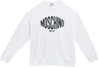 Moschino Felpa Logo Sport - Heren - Sweatshirts - Wit - XL - Katoen - Hoodies & sweatvesten