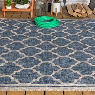 Jonathan Y Designs Trebol Moroccan Trellis Textured Weave Indoor/Outdoor Area Rug
