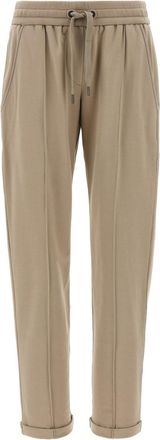 Brunello Cucinelli Beige Monile joggers